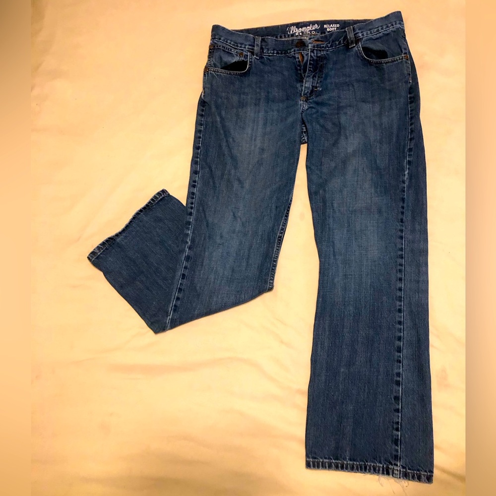 Wrangler Blue Relaxed Boot Fit Jeans Everyday Comfort